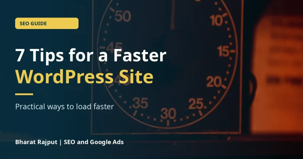 WordPress speed optimization tips: close-up of an analog stopwatch